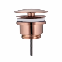 Донный клапан ABBER AF0012RG с переливом, розовое золото