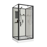Душевая кабина Niagara Standart ST80/15Q/BL/BK низкий поддон, без крыши