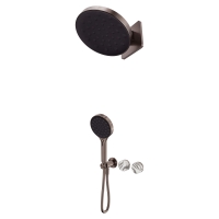 Душевая система ABBER Marmor AF8B18BZ-H05BZ-H05BZ скрытого монтажа без излива, ручки Wiener Marmor, бронза брашированная