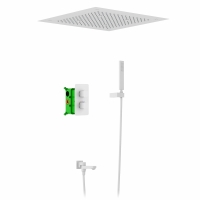 Душевая система Timo Petruma SX-5019/16SM скрытого монтажа с термостатом, белый матовый