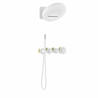 Душевая система Timo Saona SX-2329/16SM скрытого монтажа, термостат, белый матовый