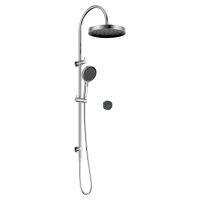 Душевая стойка ABBER Marmor AF8B20-H04 без излива, ручка Rhine Onyx, хром