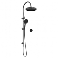 Душевая стойка ABBER Marmor AF8B20GM-H06GM без излива, ручка Alpennacht, оружейная сталь брашированная
