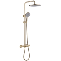 Душевая стойка ABBER Thermostat AF8516GL с термостатом и изливом, золото матовое, Ограниченно годен