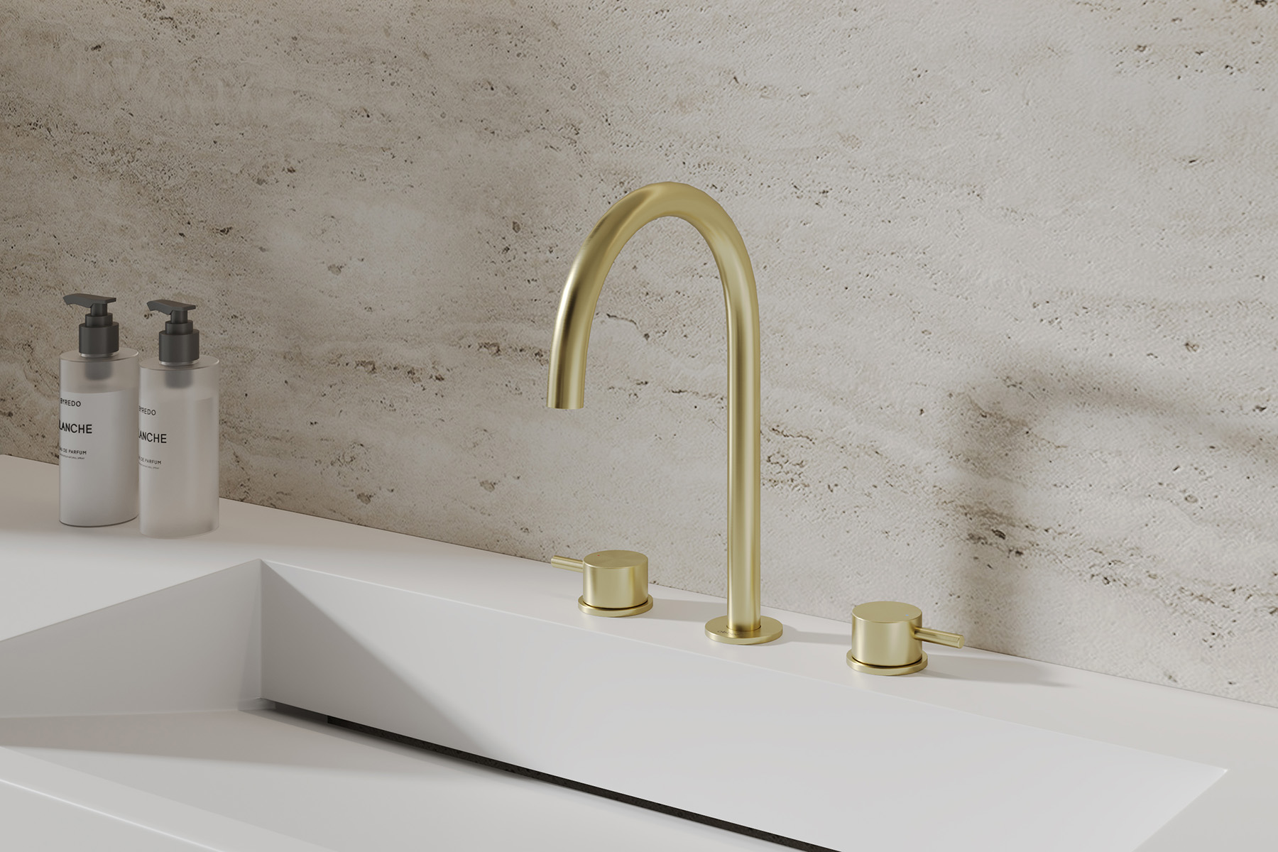 Смеситель ABBER Wasser Kreis 316 для раковины, золото брашированное 9