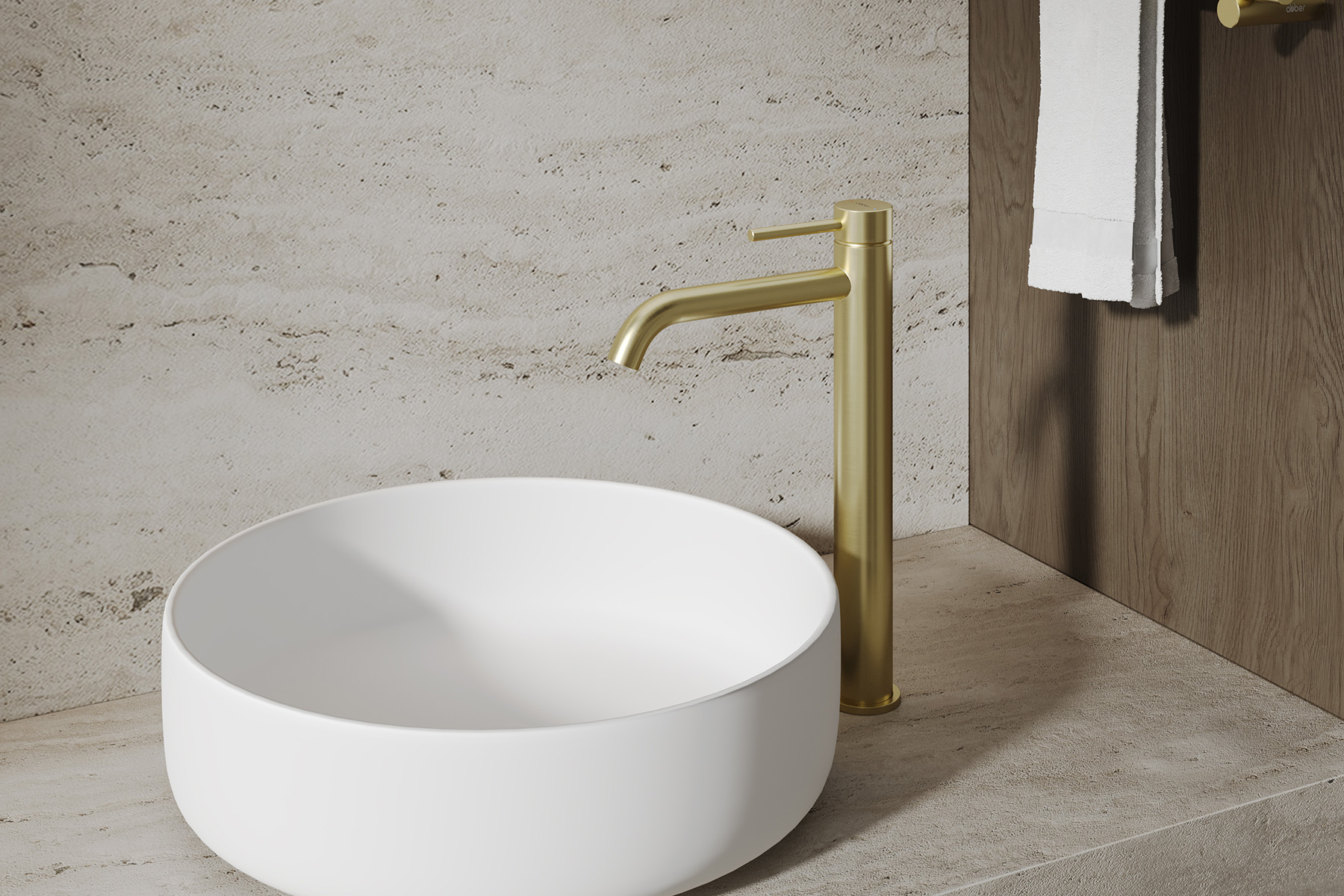 Смеситель ABBER Wasser Kreis 316 для раковины, золото брашированное 8