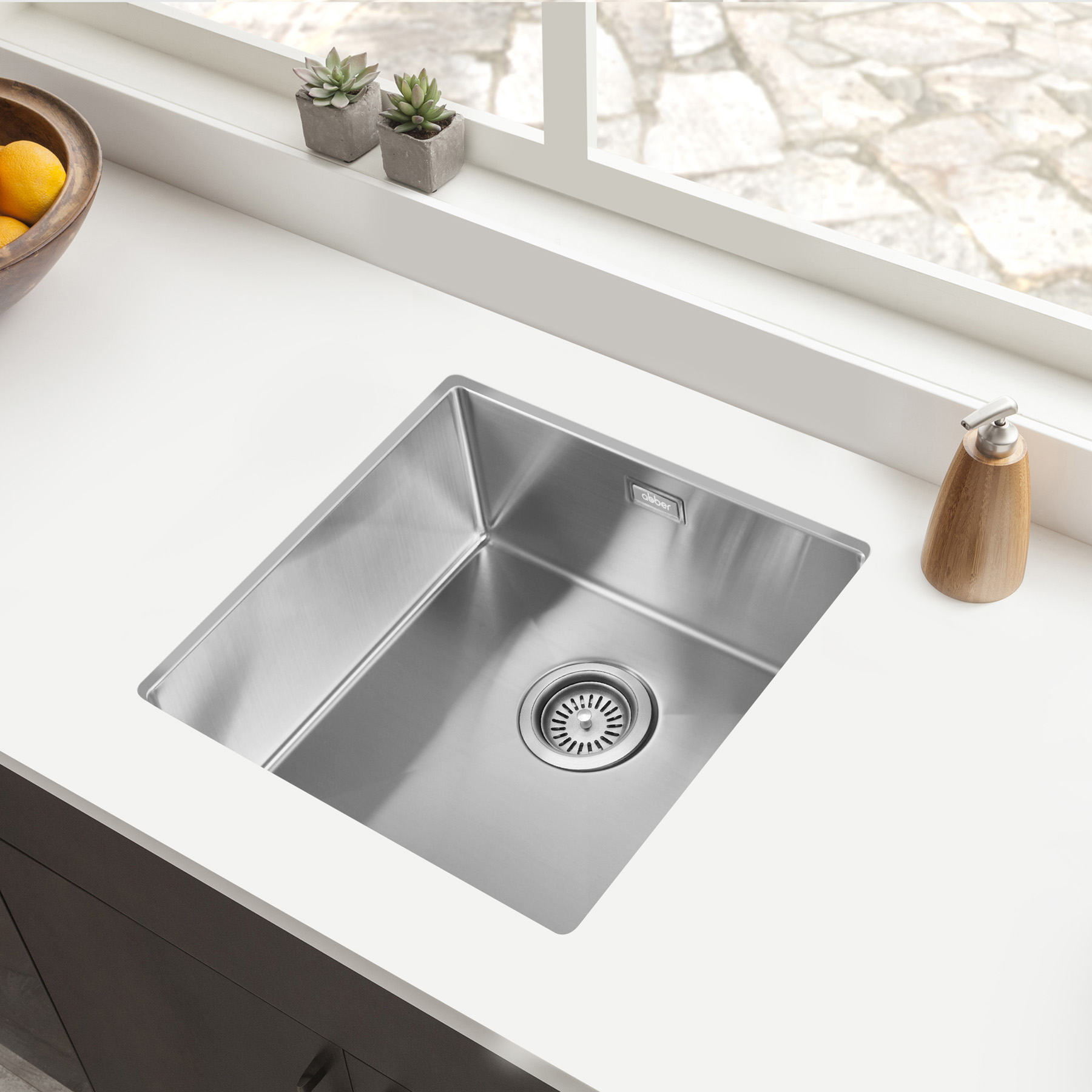 Кухонная мойка ABBER Wasser Kreis AF2195ST сталь 3