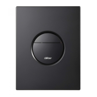 Кнопка смыва ABBER AC0126MB пневматическая, черная матовая