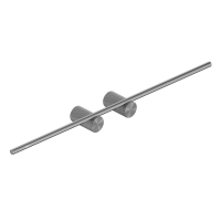 Полотенцедержатель двойной ABBER Pol 316 AA1955BGG брашированная оружейная сталь