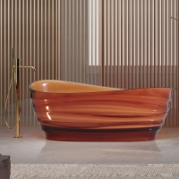 Прозрачная ванна ABBER Kristall AT9709Opal коричневая