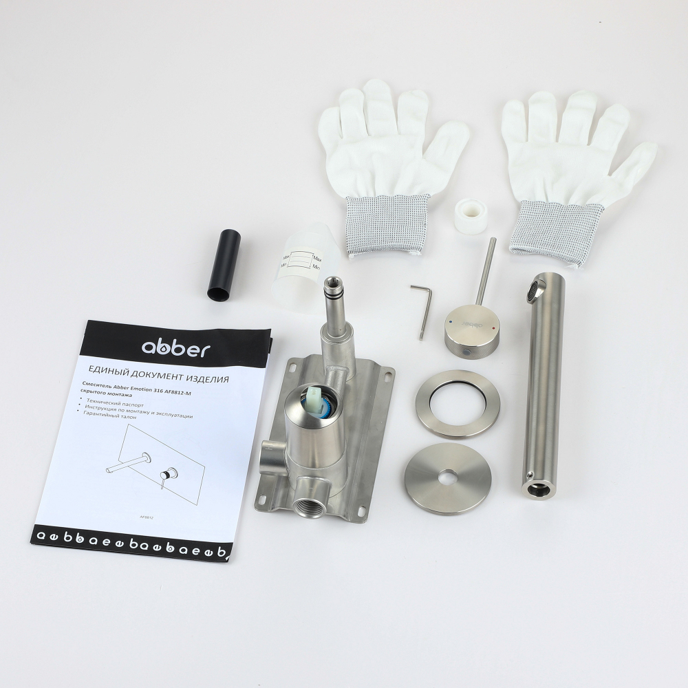 Смеситель ABBER Emotion 316 для раковины, сталь брашированная 2