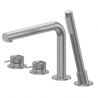 Смеситель ABBER Emotion 316 AF8813BGG на борт ванны, брашированная оружейная сталь