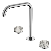Смеситель ABBER Marmor AF8B07-L-H05-H05 для раковины, ручки Wiener Marmor, хром