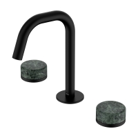 Смеситель ABBER Marmor AF8B07B-H04B-H04B для раковины, ручки Rhine Onyx, черный матовый