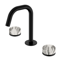 Смеситель ABBER Marmor AF8B07B-H05B-H05B для раковины, ручки Wiener Marmor, черный матовый