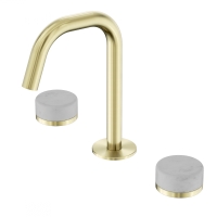 Смеситель ABBER Marmor AF8B07BG для раковины, без ручек, золото брашированное