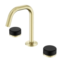Смеситель ABBER Marmor AF8B07BG-H06BG-H06BG для раковины, ручки Alpennacht, золото брашированное