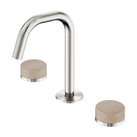 Смеситель ABBER Marmor AF8B07BN-H02BN-H02BN для раковины, ручки Lech Sand, никель брашированный