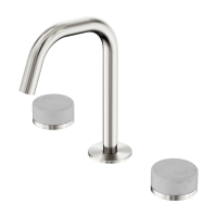 Смеситель ABBER Marmor AF8B07BN-H03BN-H03BN для раковины, ручки Tirol Weiss, никель брашированный