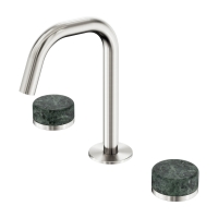 Смеситель ABBER Marmor AF8B07BN-H04BN-H04BN для раковины, ручки Rhine Onyx, никель брашированный
