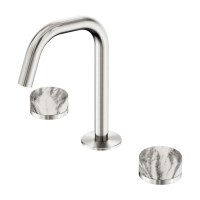 Смеситель ABBER Marmor AF8B07BN-H05BN-H05BN для раковины, ручки Wiener Marmor, никель брашированный