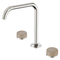 Смеситель ABBER Marmor AF8B07BN-L-H02BN-H02BN для раковины, ручки Lech Sand, никель брашированный
