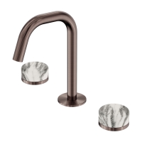 Смеситель ABBER Marmor AF8B07BZ-H05BZ-H05BZ для раковины, ручки Wiener Marmor, бронза брашированная