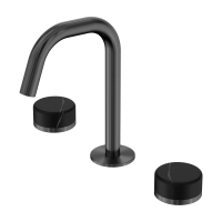 Смеситель ABBER Marmor AF8B07GM-H06GM-H06GM для раковины, ручки Alpennacht, оружейная сталь брашированная