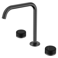 Смеситель ABBER Marmor AF8B07GM-L-H06GM-H06GM для раковины, ручки Alpennacht, оружейная сталь брашированная
