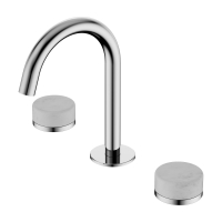 Смеситель ABBER Marmor AF8B08-H03-H03 для раковины, ручки Tirol Weiss, хром