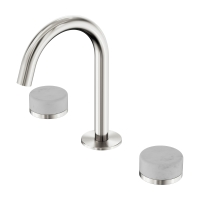 Смеситель ABBER Marmor AF8B08BN-H03BN-H03BN для раковины, ручки Tirol Weiss, никель брашированный