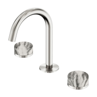 Смеситель ABBER Marmor AF8B08BN-H05BN-H05BN для раковины, ручки Wiener Marmor, никель брашированный