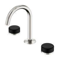 Смеситель ABBER Marmor AF8B08BN-H06BN-H06BN для раковины, ручки Alpennacht, никель брашированный