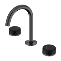 Смеситель ABBER Marmor AF8B08GM-H06GM-H06GM для раковины, ручки Alpennacht, оружейная сталь брашированная