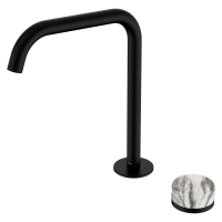 Смеситель ABBER Marmor AF8B091B-L-H05B для раковины, прогрессивный, ручка Wiener Marmor, черный матовый