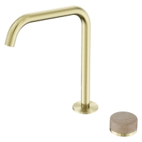 Смеситель ABBER Marmor AF8B091BG-L-H02BG для раковины, прогрессивный, ручка Lech Sand, золото брашированное