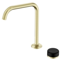 Смеситель ABBER Marmor AF8B091BG-L-H06BG для раковины, прогрессивный, ручка Alpennacht, золото брашированное