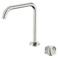 Смеситель ABBER Marmor AF8B091BN-L-H05BN для раковины, прогрессивный, ручка Wiener Marmor, никель брашированный