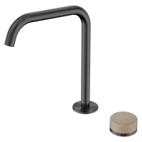 Смеситель ABBER Marmor AF8B091GM-L-H02GM для раковины, прогрессивный, ручка Lech Sand, оружейная сталь брашированная