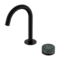 Смеситель ABBER Marmor AF8B09B-H04B для раковины, прогрессивный, ручка Rhine Onyx, черный матовый