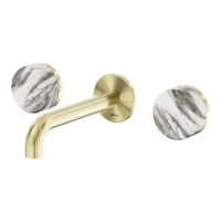 Смеситель ABBER Marmor AF8B121BG-H05BG-H05BG для раковины скрытого монтажа, прогрессивный, ручки Wiener Marmor, золото брашированное