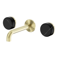Смеситель ABBER Marmor AF8B121BG-H06BG-H06BG для раковины скрытого монтажа, прогрессивный, ручки Alpennacht, золото брашированное