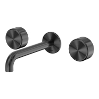 Смеситель ABBER Marmor AF8B121GM-H01GM-H01GM для раковины скрытого монтажа, прогрессивный, ручки Progressive Metal, оружейная сталь брашированная