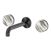Смеситель ABBER Marmor AF8B121GM-H05GM-H05GM для раковины скрытого монтажа, прогрессивный, ручки Wiener Marmor, оружейная сталь брашированная