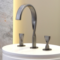 Смеситель ABBER Tanz AF8C08GM для раковины, оружейная сталь