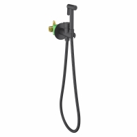 Смеситель Timo Saona 2337/03SM встроенный с гигиеническим душем, черный матовый