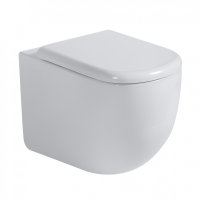 Унитаз ABBER Bequem AC1135T приставной белый, безободковый, смыв торнадо